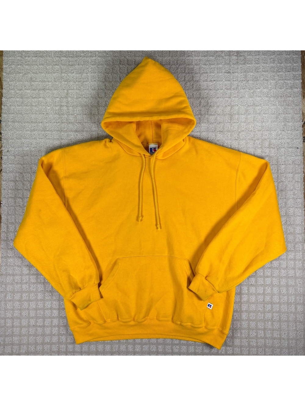 Russell Athletic Yellow Blank Hoodie Mexico L